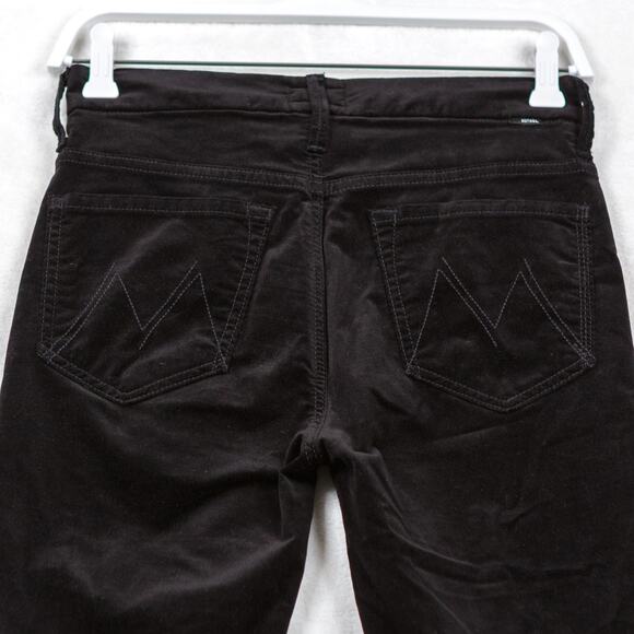 MOTHER‎ High Waisted Looker Ankle Velvet Jeans Soft Skills Black Sz 26 - Picture 8 of 11